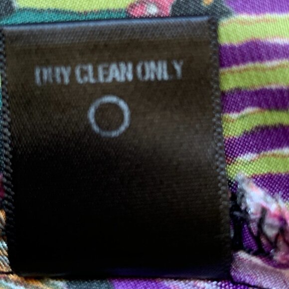 Velvet Heart Colorful Silky Slit Shoulder Short Sleeve Top Sz S #10A - Picture 10 of 10